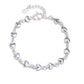 Heart Links Childs Silver Bracelet