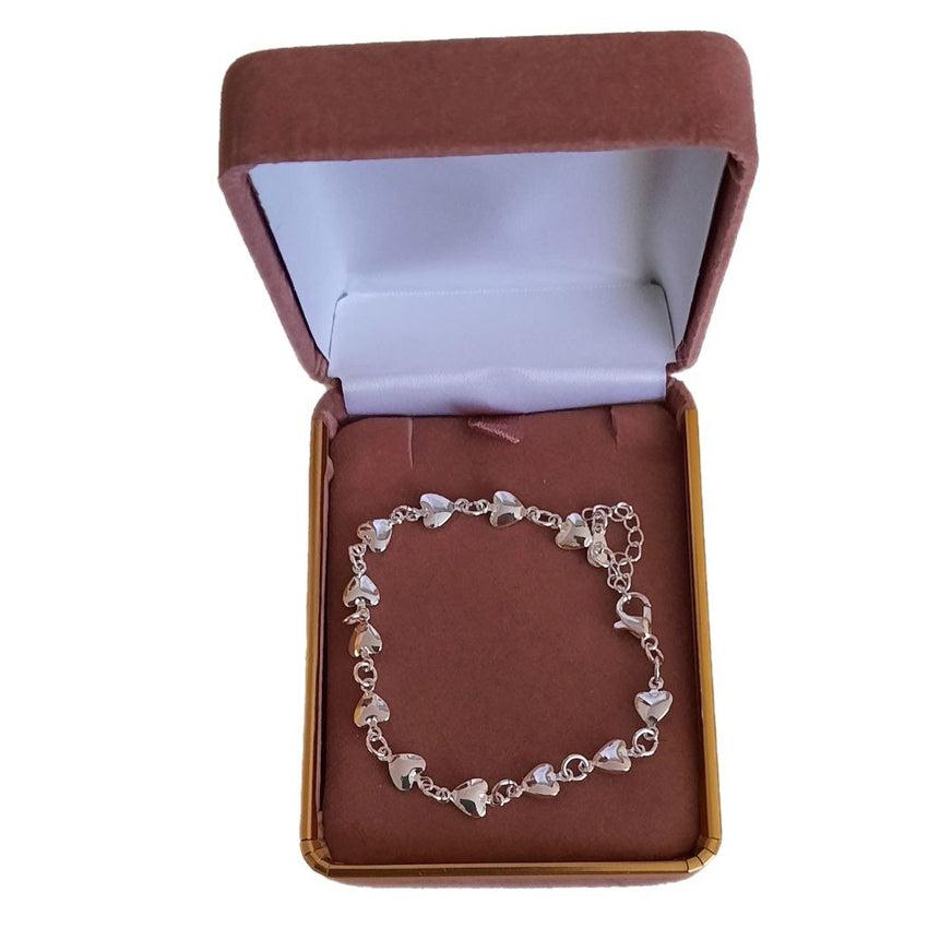 Heart Links Childs Silver Bracelet(2)