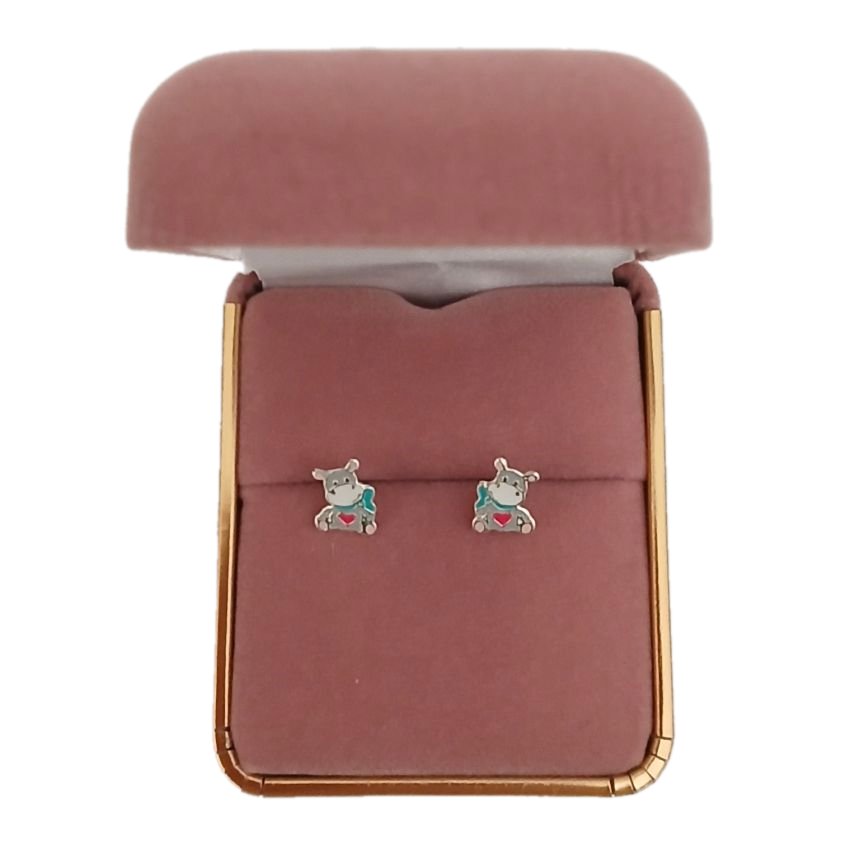 Hippo Sterling Silver Stud Earrings()