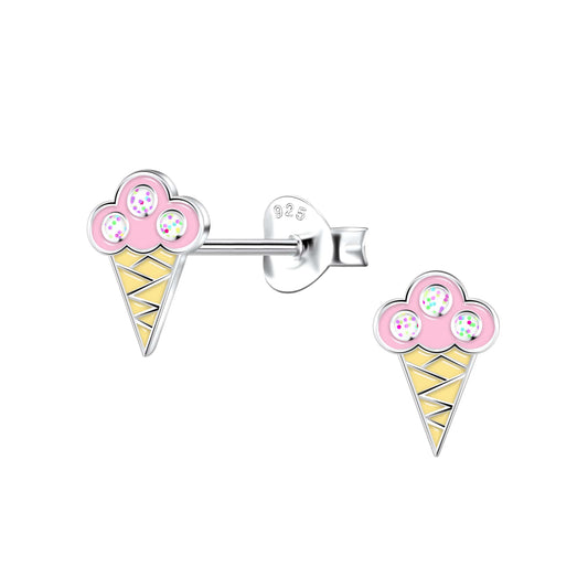 Ice Cream Sterling Silver Earrings