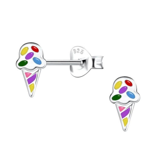 Ice Cream Sterling Silver Earrings