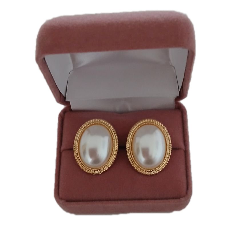 Imperfect Pearl Clip On Earrings