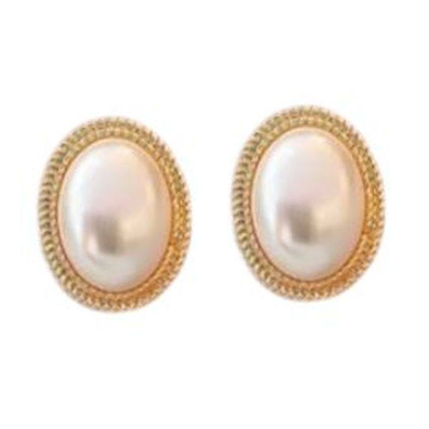 Imperfect Pearl Clip On Earrings