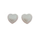 Ivory Heart Communion Clip On Earrings