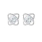 Kids CZ Centre Sterling Silver Stud Earrings