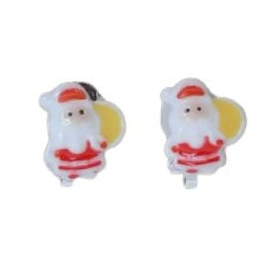 Kids Santa Clip On Earrings