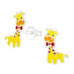 Kids Sterling Silver Giraffe Earrings