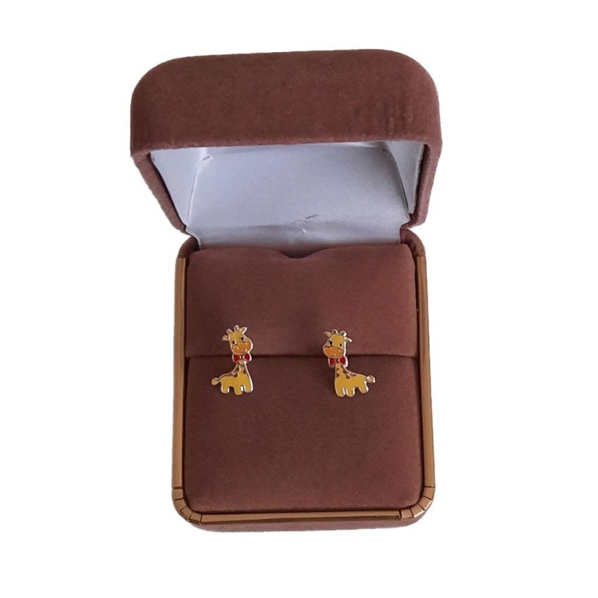 Kids Sterling Silver Giraffe Earrings(2)