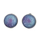 Ladies Blue Flower Clip On Earrings