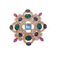 Ladies Diamante Multi Coloured Brooch
