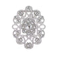 Ladies Silver Crystal Brooch