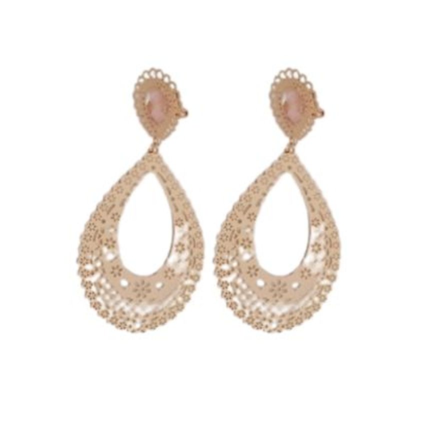 Ladies Swirl Gold Clip On Earrings