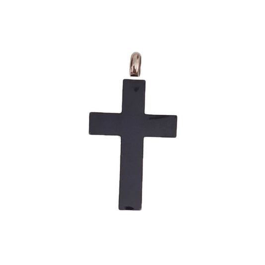 Large Black Cross Cremation Ashes Locket