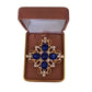 Large Blue Centre Stone Starburst Ladies Brooch(2)