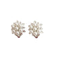 Large Cluster Pearl Clip On Earrings