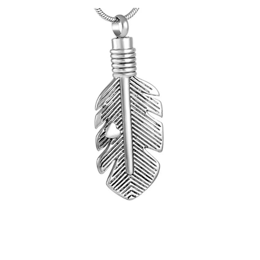 Large Feather Cremation Ashes Locket