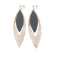 Large Long Black Clip On Earrings