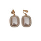 Large Rectangle Drop Clip On Earrings