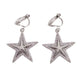 Large SilverStar Clip  On Earrings