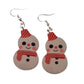 Large Snowman Christmas Earrings