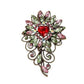 Large Swirl Multi Colour Diamante Brooch