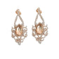 Large Diamante Gold Tone Chandelier Clip On Earrings