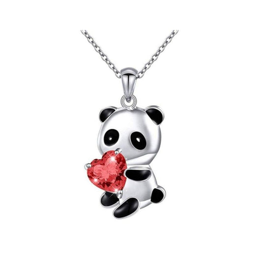 Large Silver Plated Panda Fashion Pendant