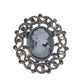 Large Crystal Set Traditional Cameo Brooch