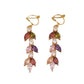 Leaf Multi Colour Clip On Earrings