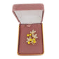 Lemon Yellow Crystal Flower Brooch(2)