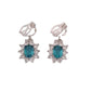 Light Green Diamante Clip On Earrings