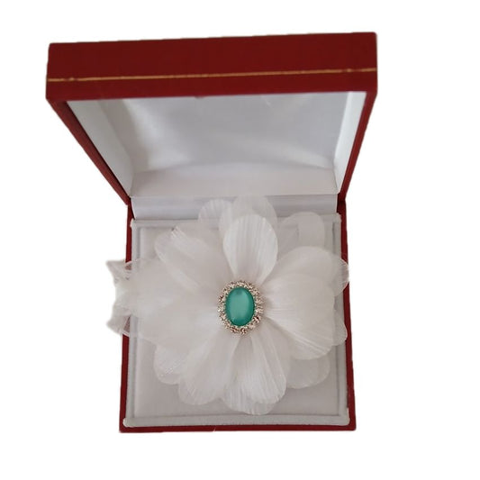 Light Green Teal Flower Wrist Corsage