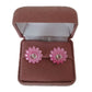 Light Plastic Dark Pink Clip On Earrings(2)