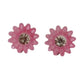 Light Plastic Dark Pink Clip On Earrings