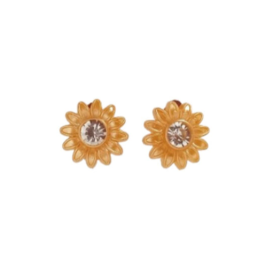 Light Plastic Golden Clip On Earrings