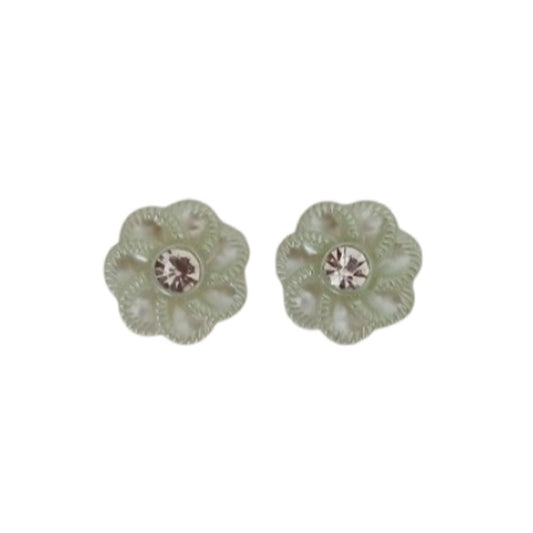 Light Plastic Mint Green Clip On Earrings