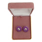 Light Plastic Purple Clip On Earrings(2)