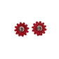 Light Plastic Ruby Red Clip On Earrings