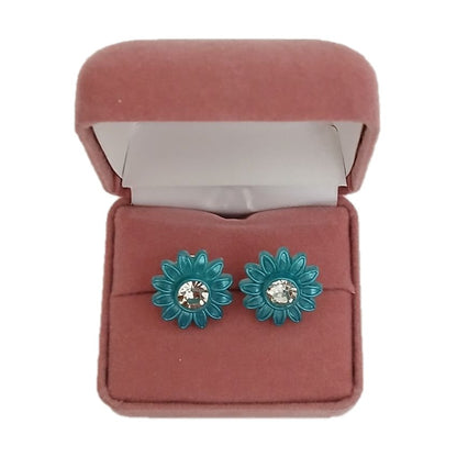 Light Plastic Teal Clip On Earrings(2)