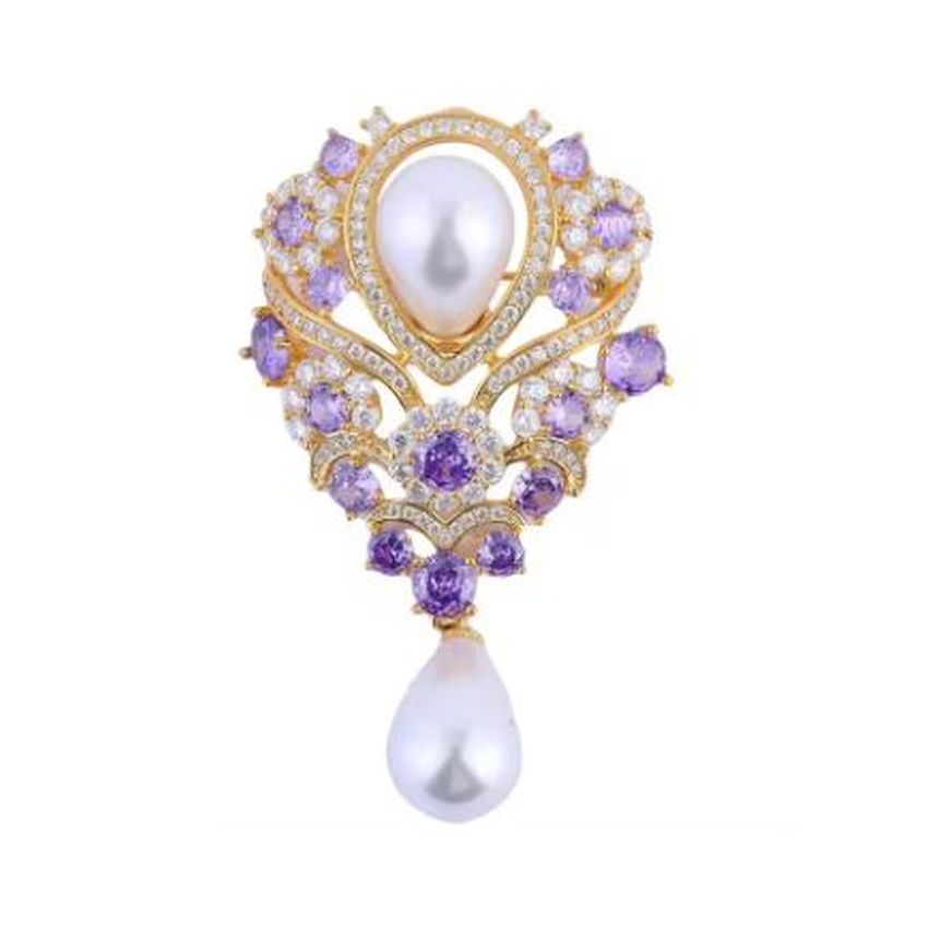 Light Purple Pearl Ladies Brooch