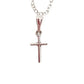 Light Silver Plated Girls Cross on a Sterling Silver Chain