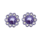 Light Lilac Flower Clip On Earrings