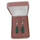 Long Emerald Green Clip On Earrings(2)