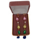 Long Multi Colour Drops Clip On Earrings(2)