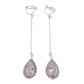 Long Stem Diamante End Clip On Earrings