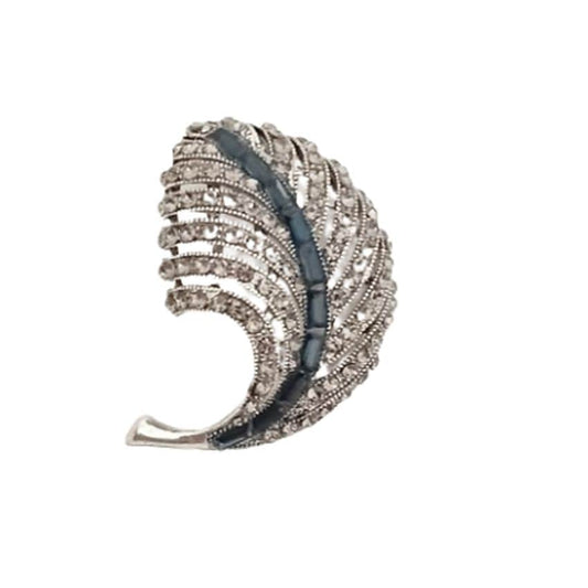 Marcasite Vintage Crystal Stone Brooch