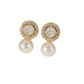 Medium Bling Pearl Gold Clip On Earrings
