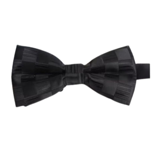 Medium Size Black Check Dickie Bow Tie
