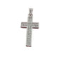 Medium Size Silver Zirconia Pave Set Cross