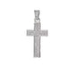 Medium Size Silver Zirconia Pave Set Cross